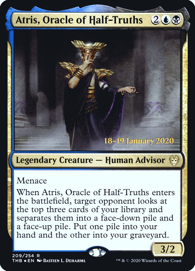 Atris, Oracle of Half-Truths [Theros Beyond Death Prerelease Promos] | Gamer Loot