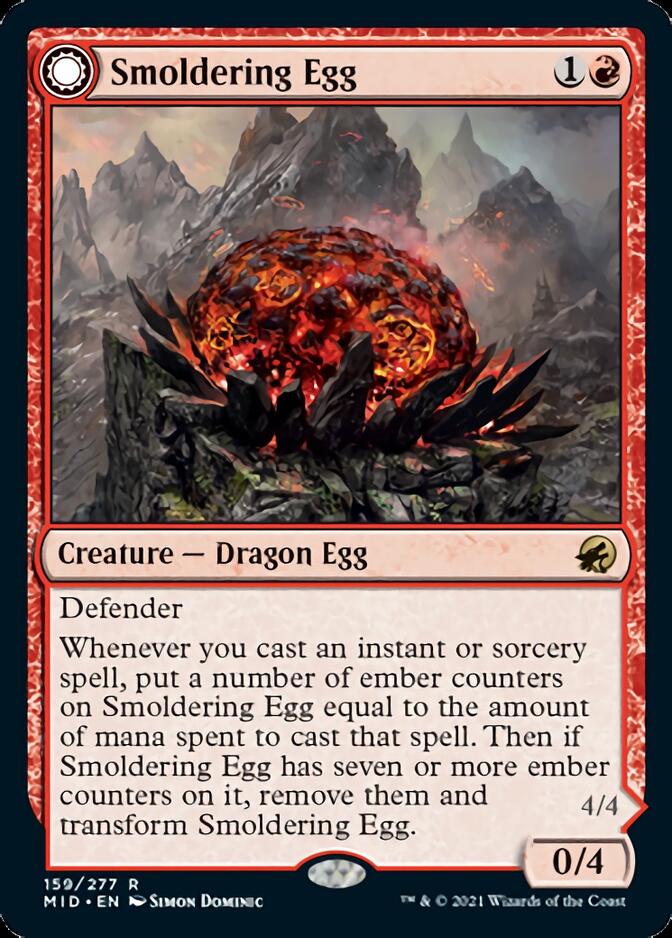 Smoldering Egg // Ashmouth Dragon [Innistrad: Midnight Hunt] | Gamer Loot