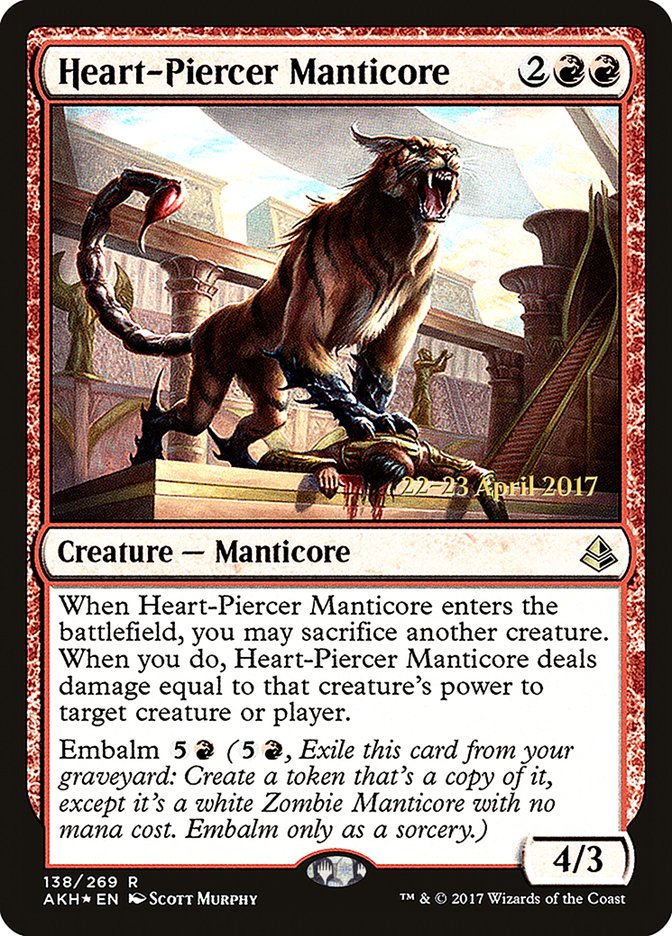 Heart-Piercer Manticore  [Amonkhet Prerelease Promos] | Gamer Loot