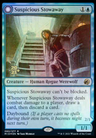 Suspicious Stowaway // Seafaring Werewolf [Innistrad: Midnight Hunt Prerelease Promos] | Gamer Loot