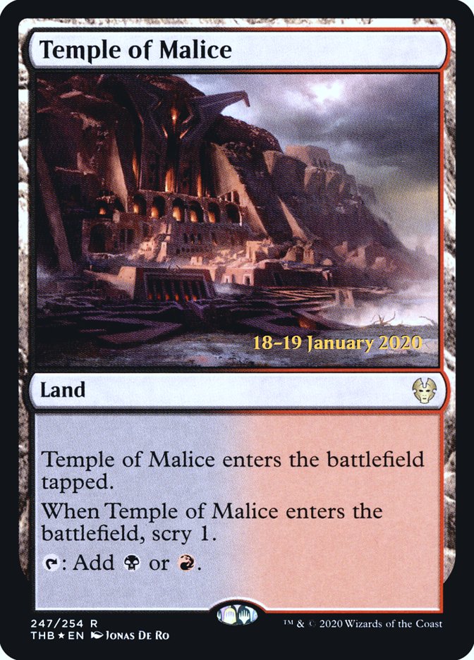 Temple of Malice [Theros Beyond Death Prerelease Promos] | Gamer Loot