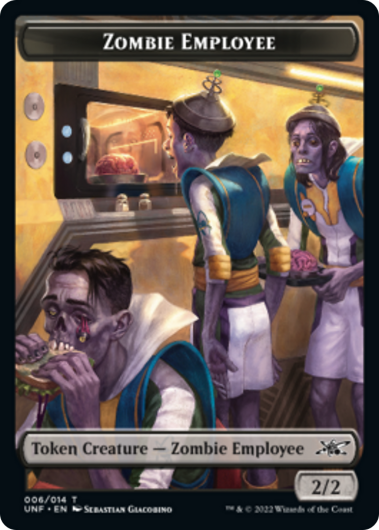 Zombie Employee // Food (010) Double-sided Token [Unfinity Tokens] | Gamer Loot