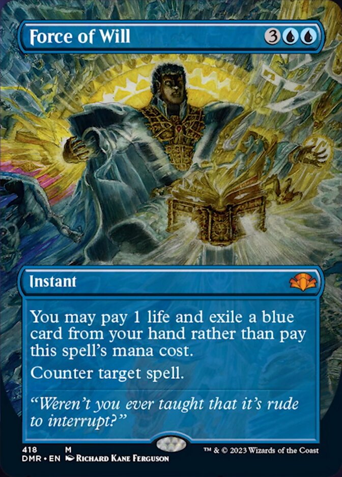 Force of Will (Borderless Alternate Art) [Dominaria Remastered] | Gamer Loot