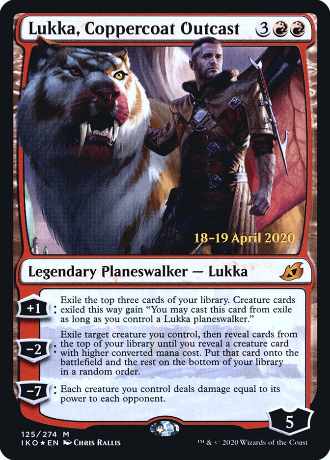 Lukka, Coppercoat Outcast  [Ikoria: Lair of Behemoths Prerelease Promos] | Gamer Loot