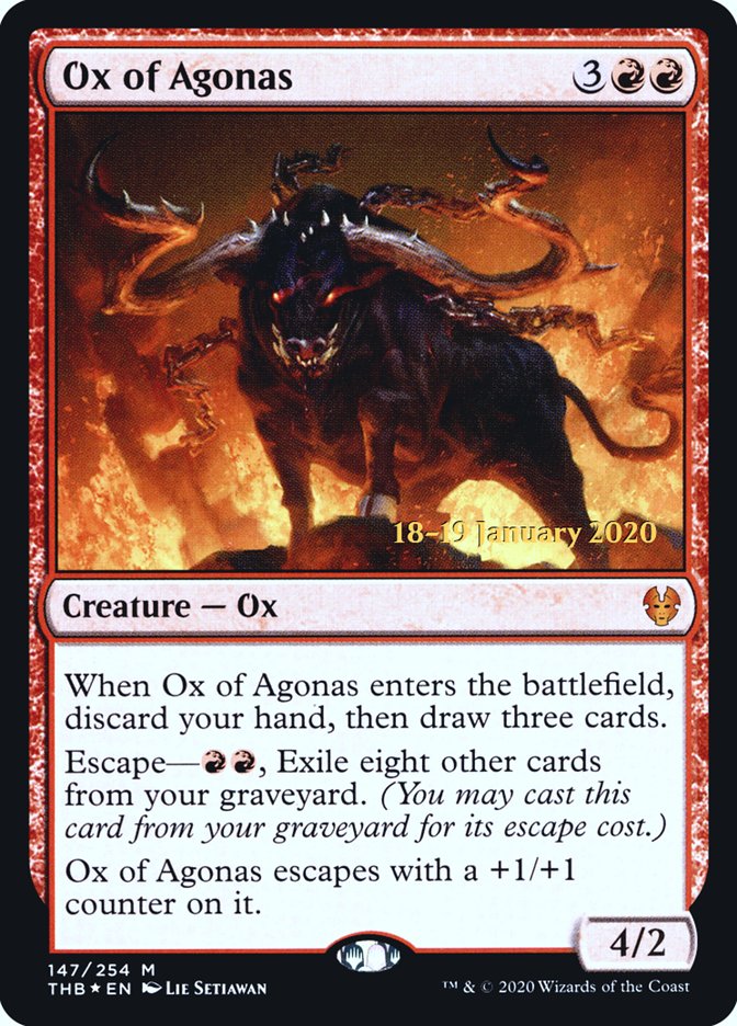 Ox of Agonas [Theros Beyond Death Prerelease Promos] | Gamer Loot