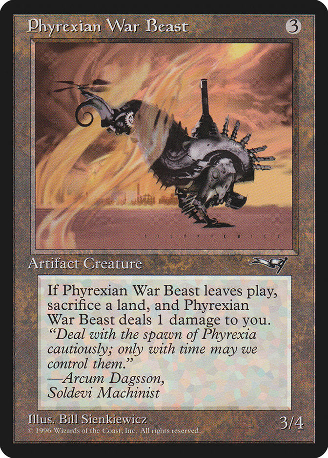 Phyrexian War Beast (Signature on Right) [Alliances] | Gamer Loot