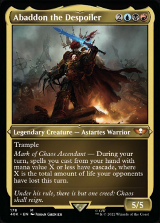 Abaddon the Despoiler (Display Commander) (Surge Foil) [Universes Beyond: Warhammer 40,000] | Gamer Loot