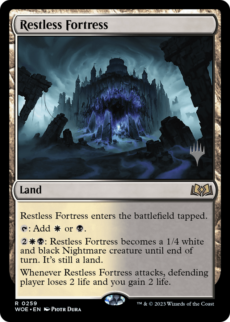 Restless Fortress (Promo Pack) [Wilds of Eldraine Promos] | Gamer Loot