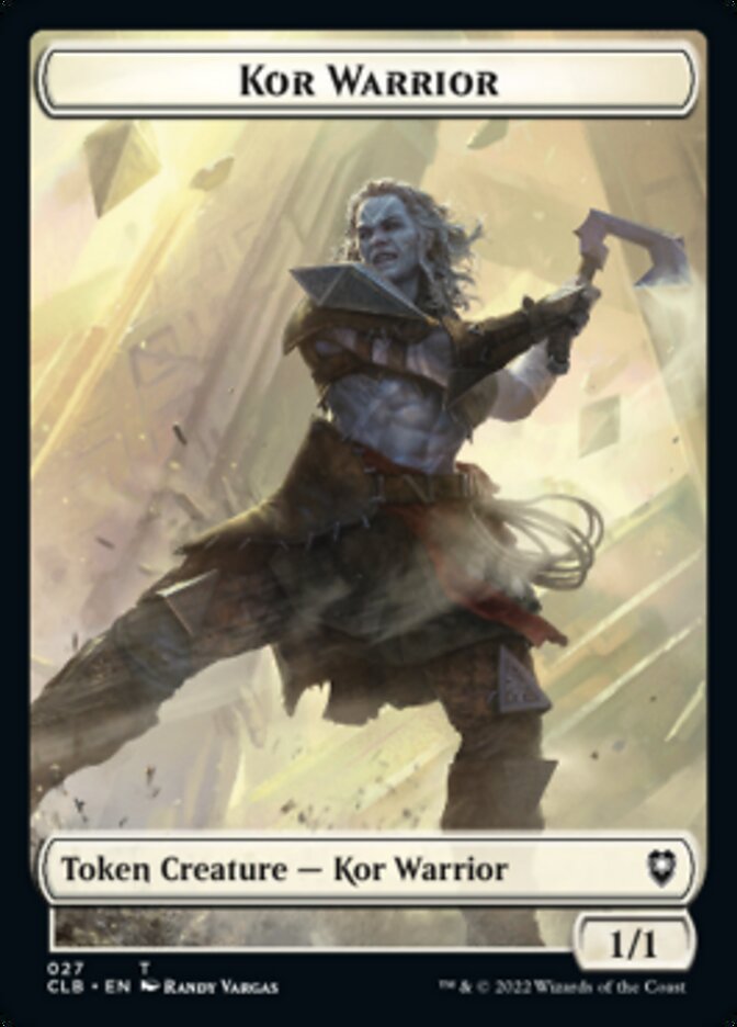 Kor Warrior // Shapeshifter (023) Double-sided Token [Commander Legends: Battle for Baldur's Gate Tokens] | Gamer Loot