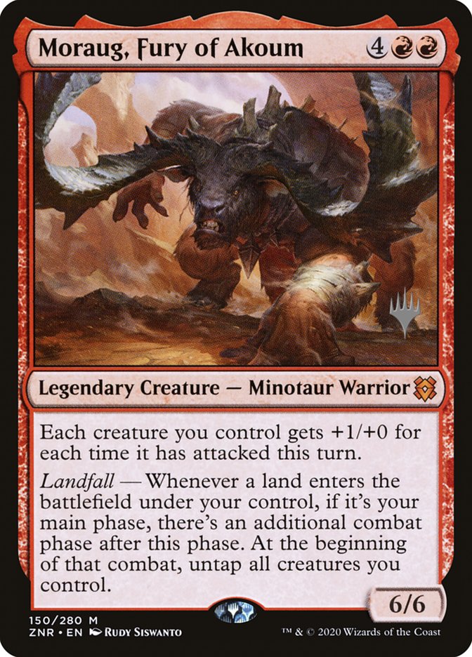 Moraug, Fury of Akoum (Promo Pack) [Zendikar Rising Promos] | Gamer Loot