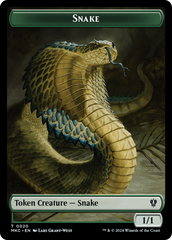 Snake // Morph Double-Sided Token [Murders at Karlov Manor Commander Tokens] | Gamer Loot