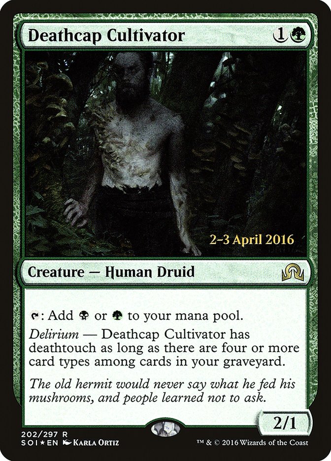 Deathcap Cultivator [Shadows over Innistrad Prerelease Promos] | Gamer Loot