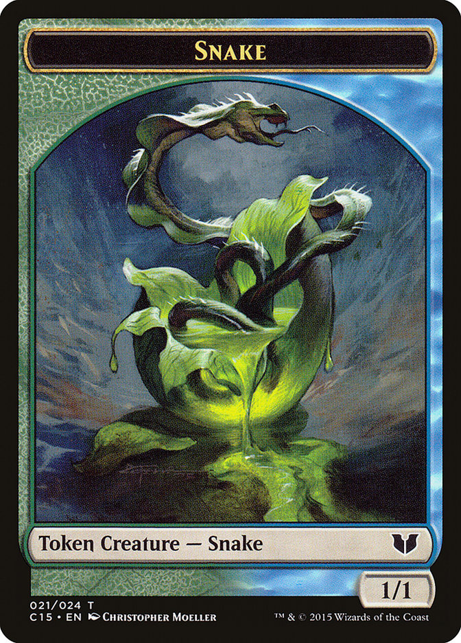 Snake Token (021/024) [Commander 2015 Tokens] | Gamer Loot