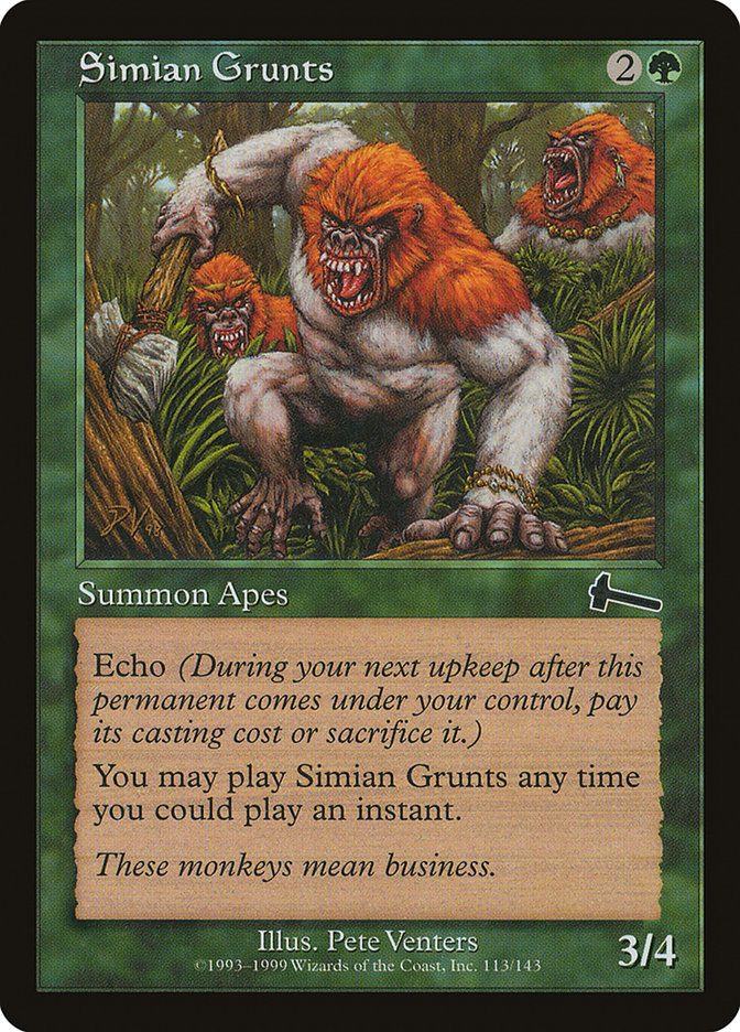 Simian Grunts [Urza's Legacy] | Gamer Loot