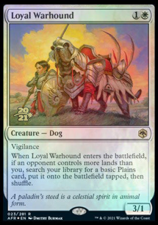 Loyal Warhound [Dungeons & Dragons: Adventures in the Forgotten Realms Prerelease Promos] | Gamer Loot