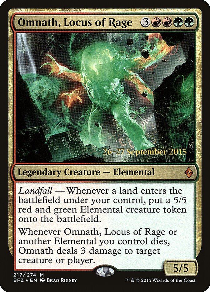 Omnath, Locus of Rage  [Battle for Zendikar Prerelease Promos] | Gamer Loot