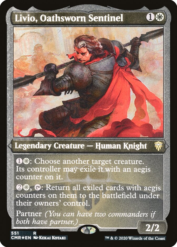 Livio, Oathsworn Sentinel (Etched) [Commander Legends] | Gamer Loot