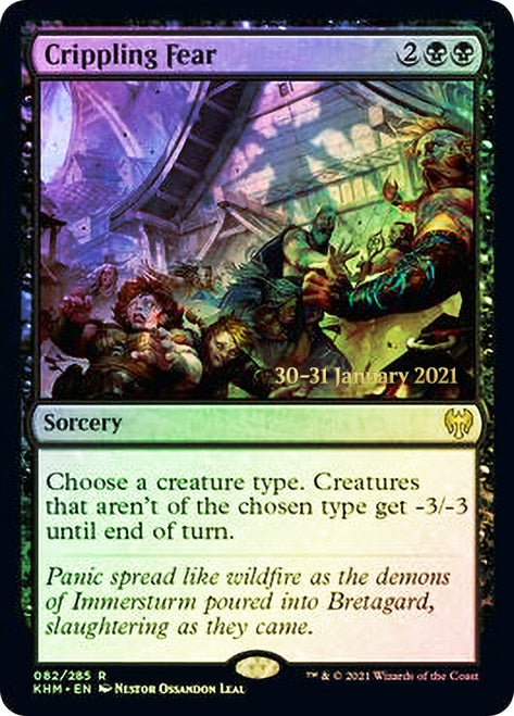 Crippling Fear [Kaldheim Prerelease Promos] | Gamer Loot