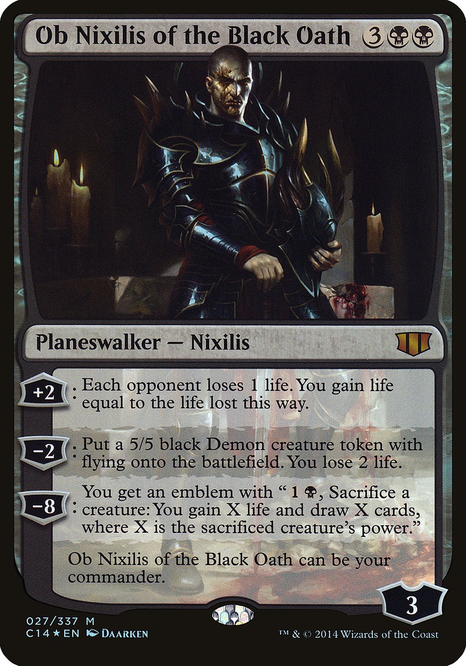 Ob Nixilis of the Black Oath (Oversized) [Commander 2014 Oversized] | Gamer Loot