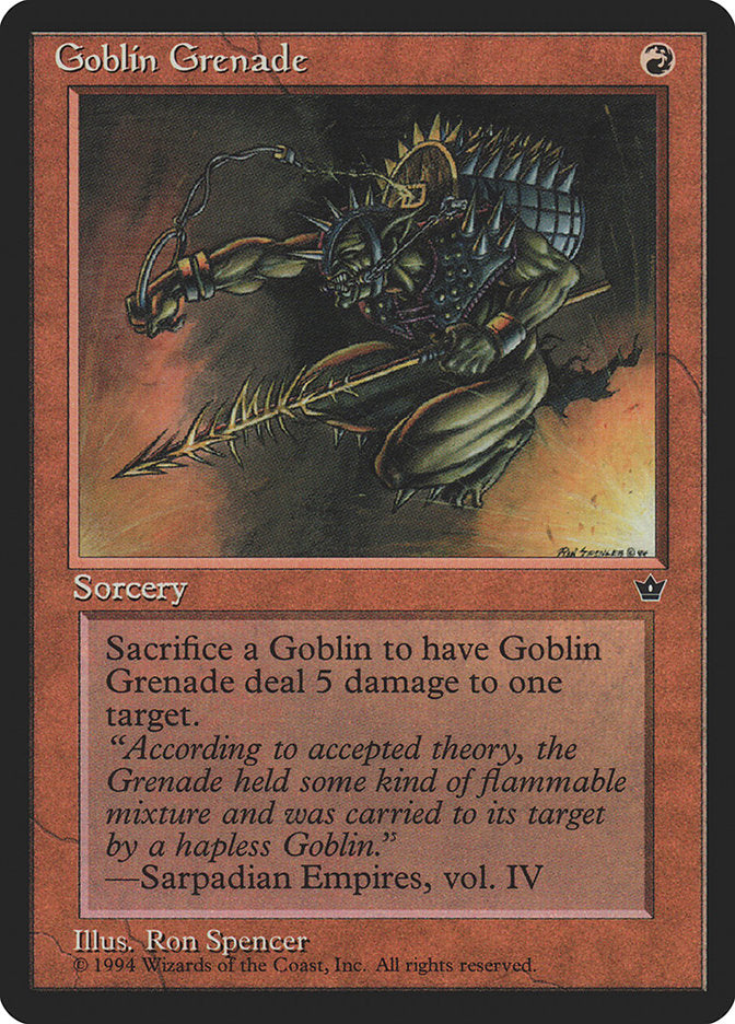 Goblin Grenade (Ron Spencer) [Fallen Empires] | Gamer Loot