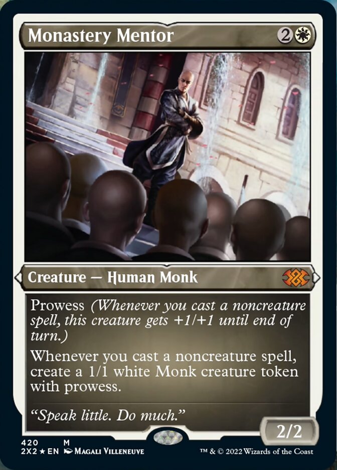 Monastery Mentor (Foil Etched) [Double Masters 2022] | Gamer Loot