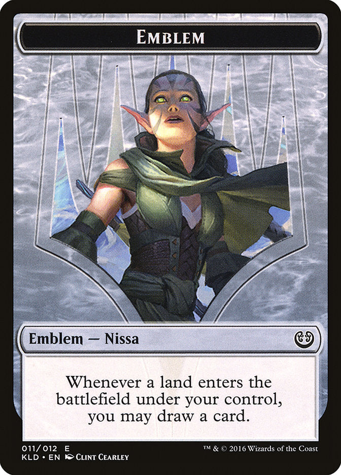 Nissa, Vital Force Emblem [Kaladesh Tokens] | Gamer Loot