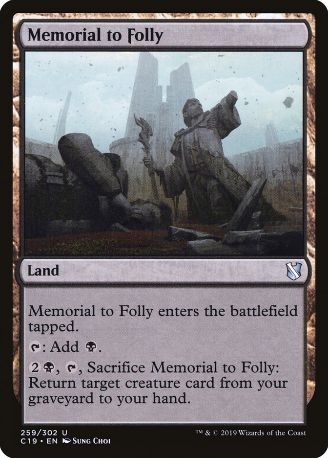 Memorial to Folly [Commander 2019] | Gamer Loot