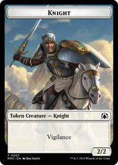 Knight (7) // Spirit (14) Double-Sided Token [March of the Machine Commander Tokens] | Gamer Loot