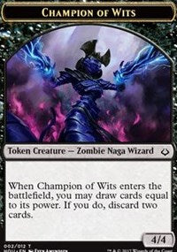 Champion of Wits // Warrior Double-sided Token [Hour of Devastation Tokens] | Gamer Loot