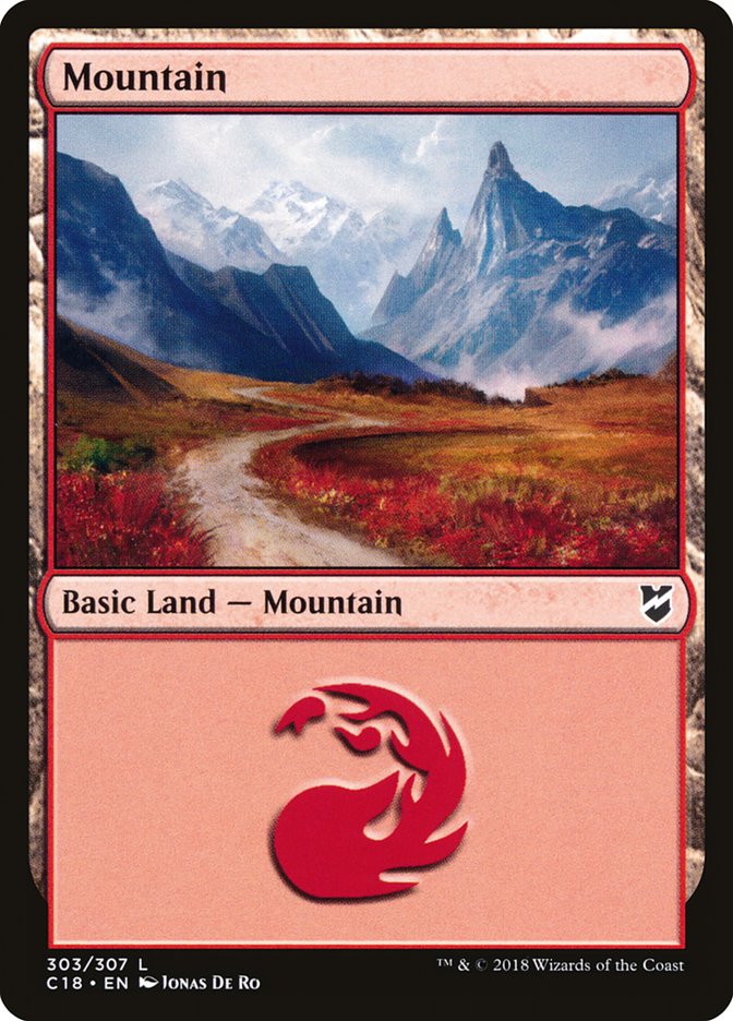 Mountain (303) [Commander 2018] | Gamer Loot