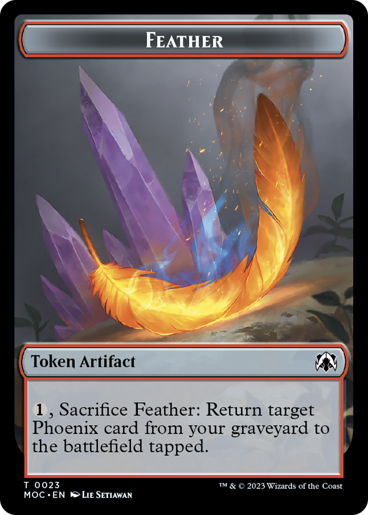 Feather // Servo Double-Sided Token [March of the Machine Commander Tokens] | Gamer Loot