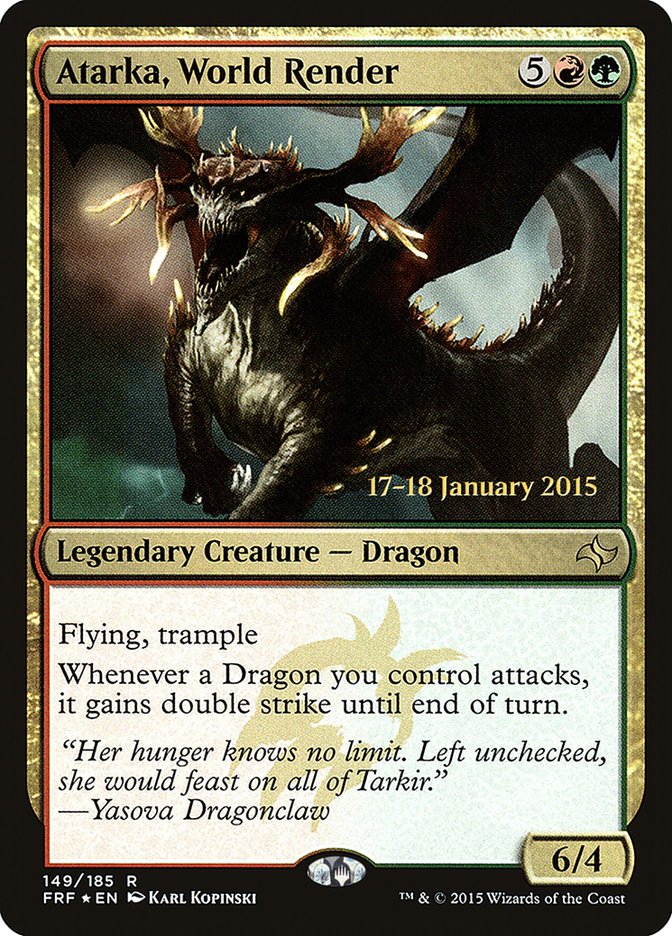 Atarka, World Render  [Fate Reforged Prerelease Promos] | Gamer Loot