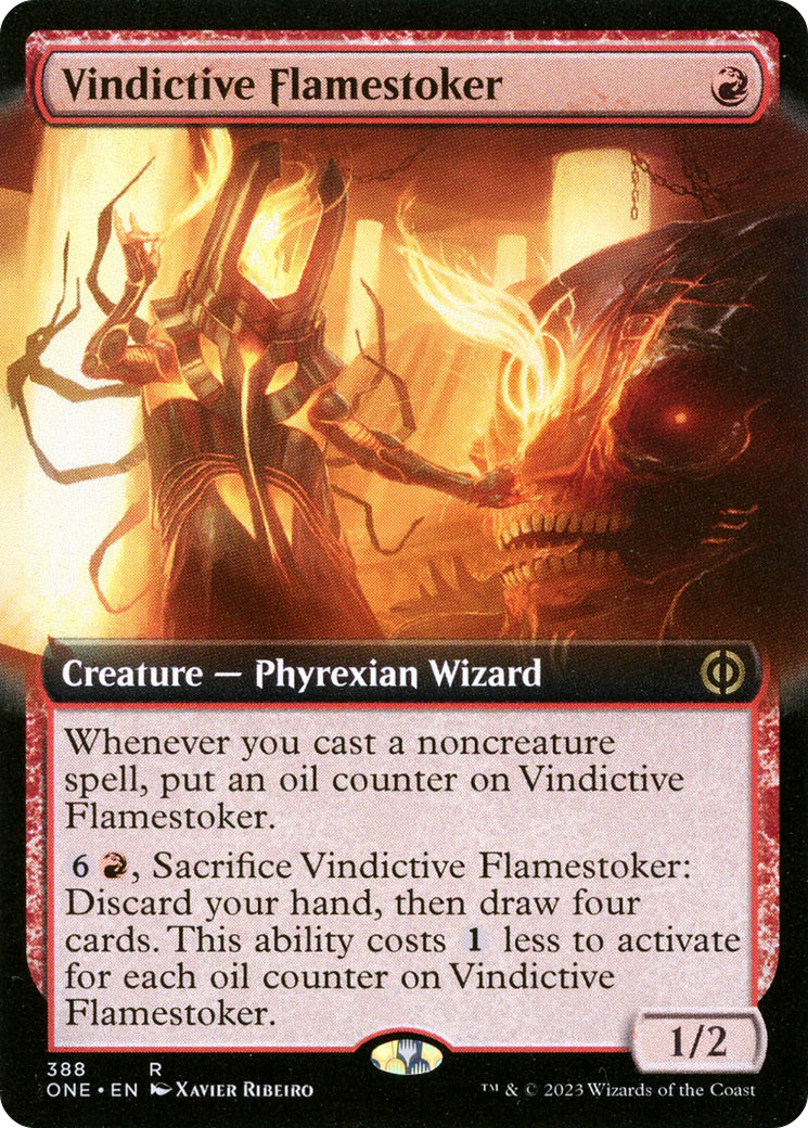 Vindictive Flamestoker (Extended Art) [Phyrexia: All Will Be One] | Gamer Loot