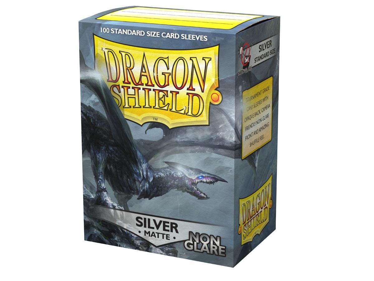 Dragon Shield Non-Glare Sleeve - Silver ‘Argentia’ 100ct | Gamer Loot