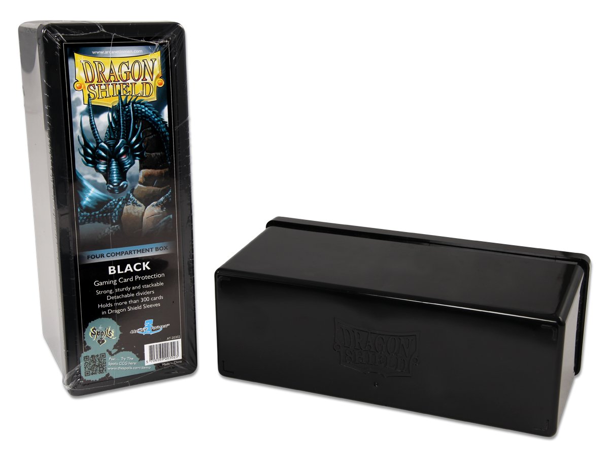 Dragon Shield Four Compartment Box – Black | Gamer Loot