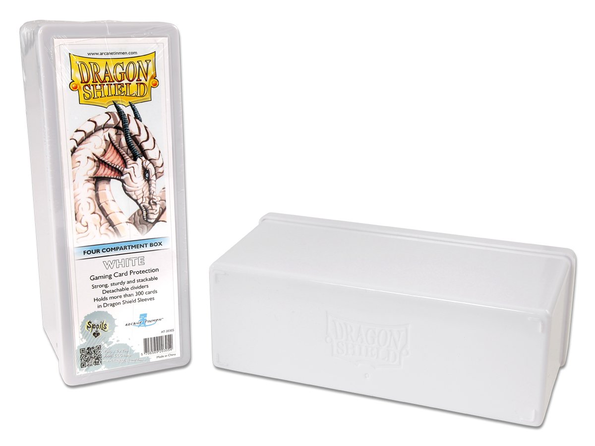 Dragon Shield Four Compartment Box – White | Gamer Loot