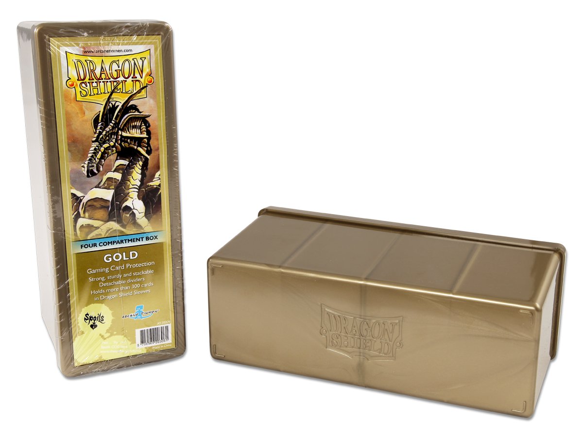 Dragon Shield Four Compartment Box – Gold | Gamer Loot