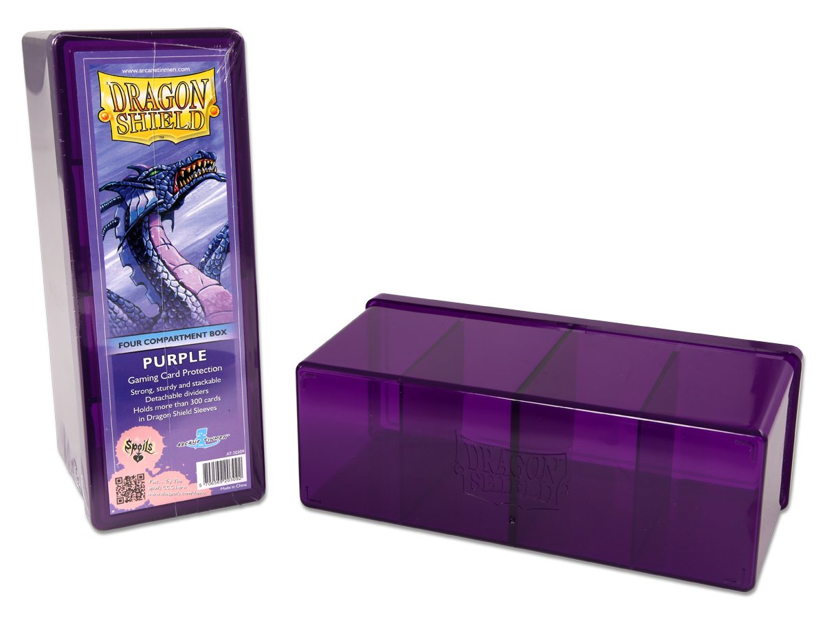 Dragon Shield Four Compartment Box – Purple | Gamer Loot