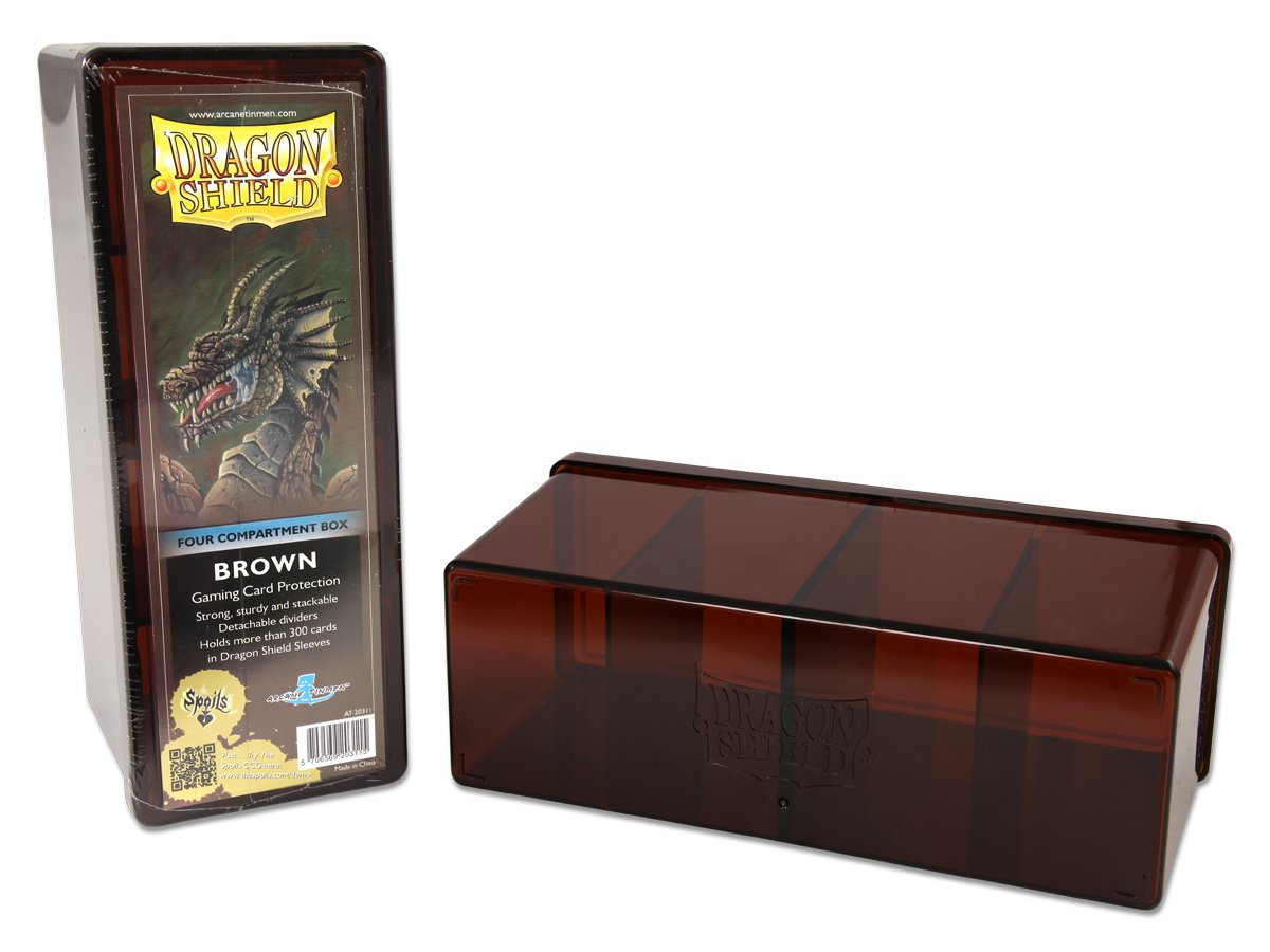 Dragon Shield Four Compartment Box – Brown | Gamer Loot