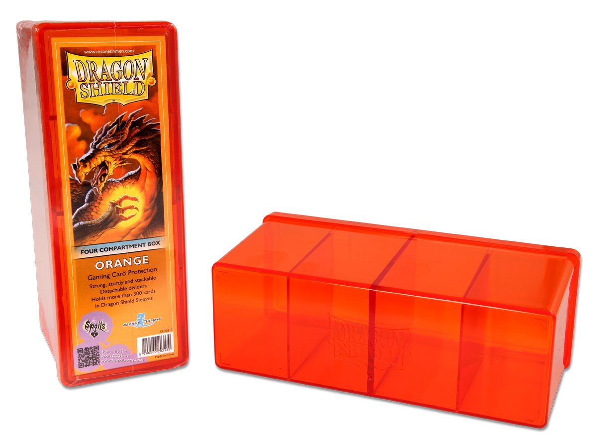 Dragon Shield Four Compartment Box – Orange | Gamer Loot