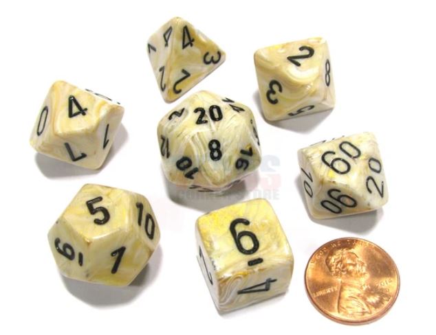 Chessex: Polyhedral Marble™Dice sets | Gamer Loot