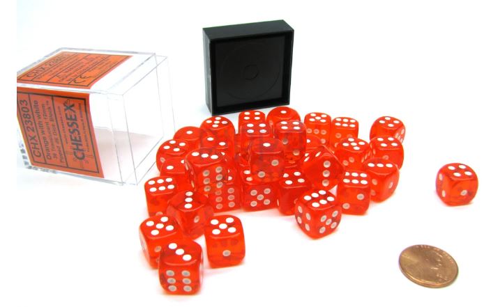 Chessex: D6 Translucent Dice Set - 12mm | Gamer Loot