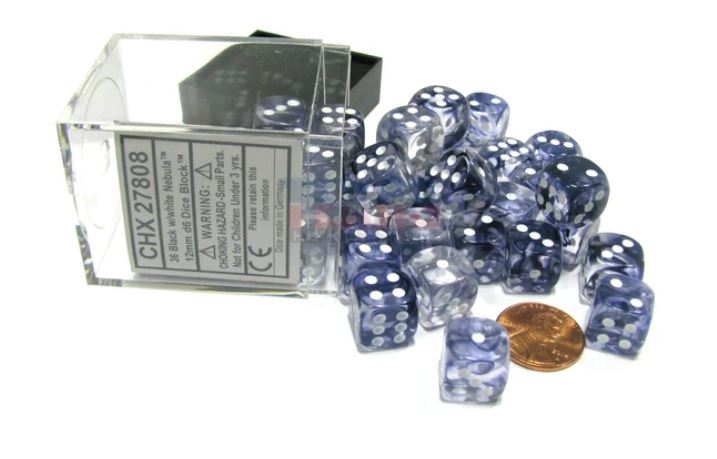 Chessex: D6  Nebula™ Dice sets - 12mm | Gamer Loot