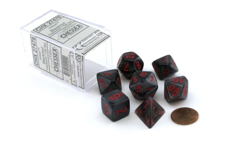 Chessex: Polyhedral Velvet™ Dice sets | Gamer Loot