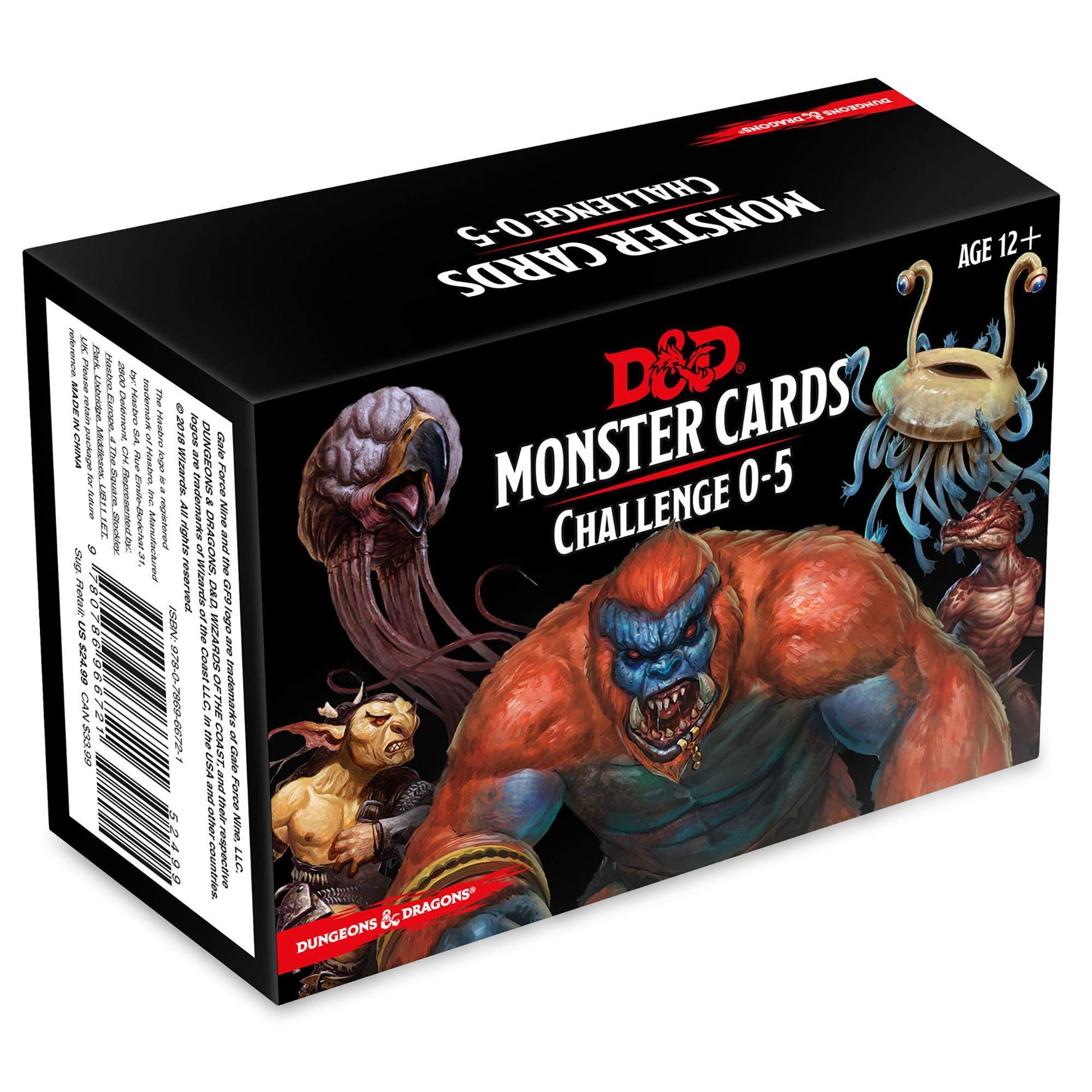 D&D Monster  Cards (CR 0-5) | Gamer Loot