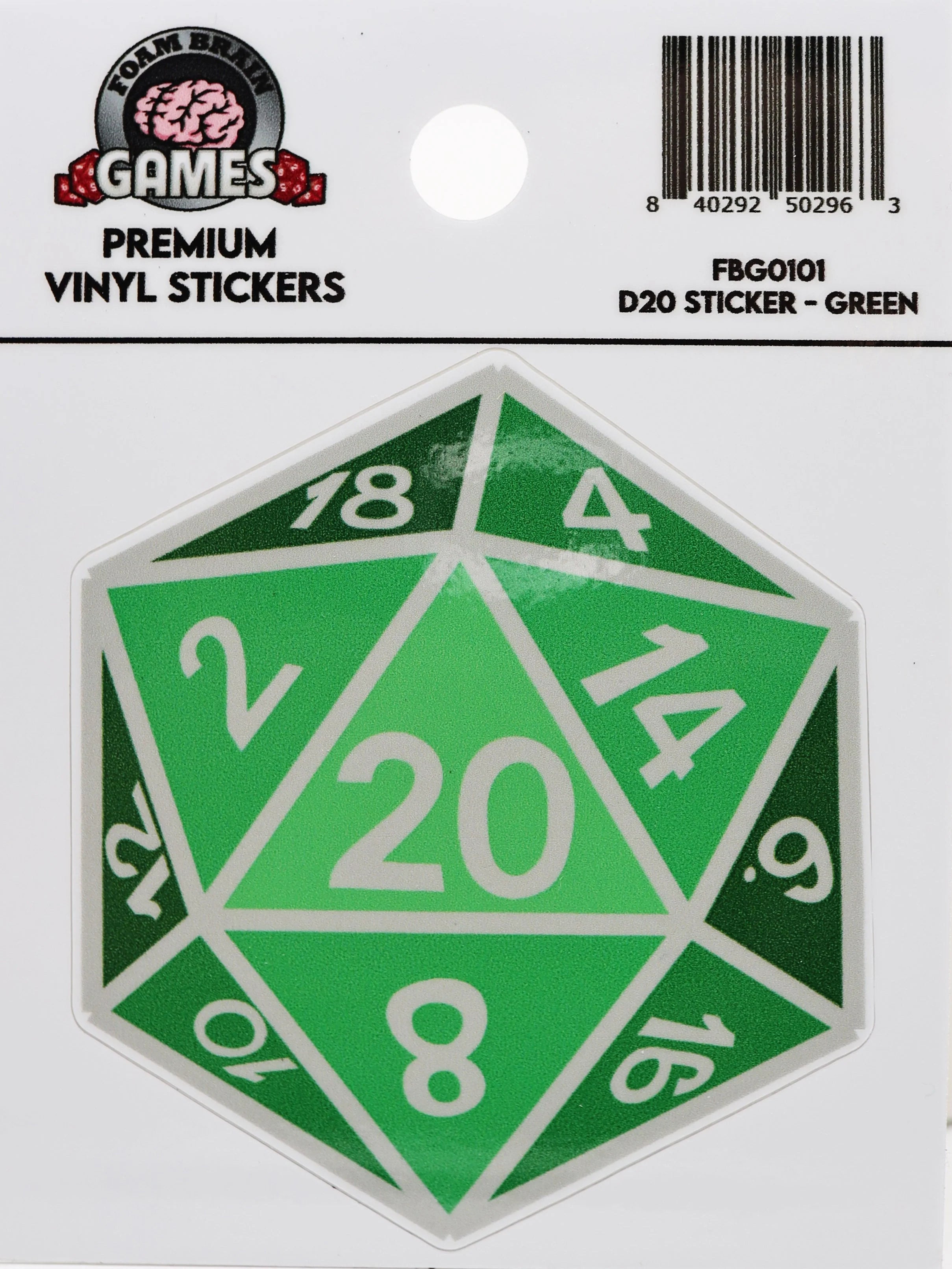 Foam Brain Games:  Stickers | Gamer Loot