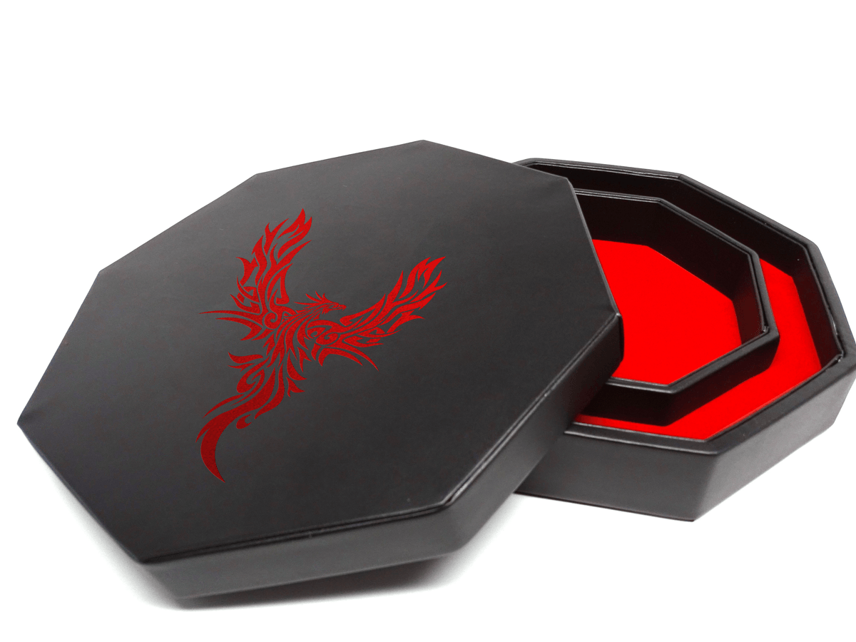 Phoenix Dice Tray with Lid | Gamer Loot