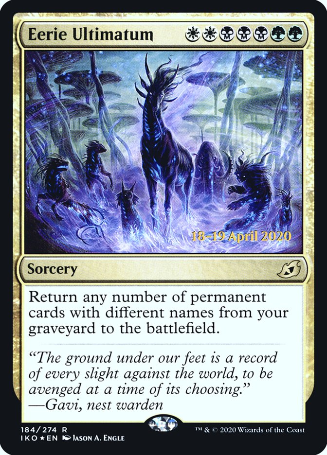 Eerie Ultimatum  [Ikoria: Lair of Behemoths Prerelease Promos] | Gamer Loot