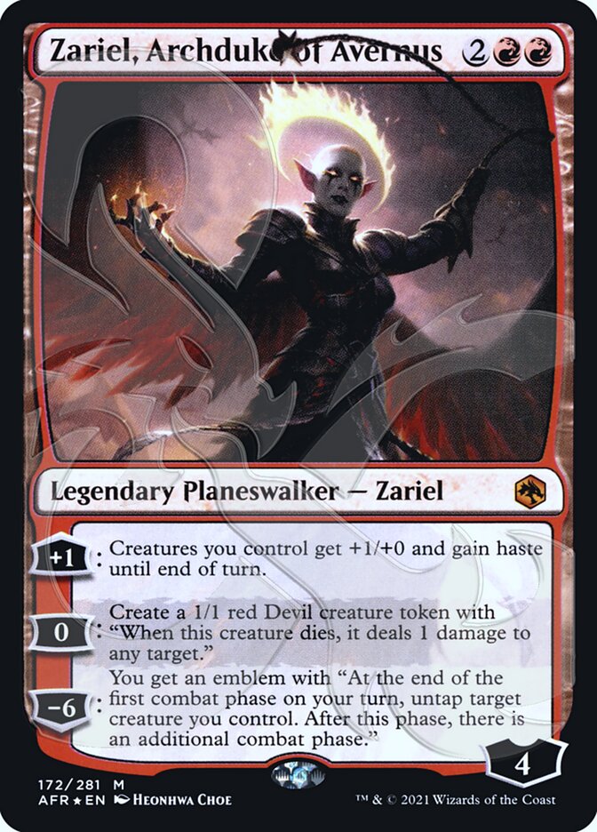 Zariel, Archduke of Avernus (Ampersand Promo) [Dungeons & Dragons: Adventures in the Forgotten Realms Promos] | Gamer Loot