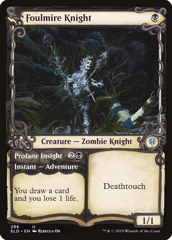 Foulmire Knight // Profane Insight (Showcase) [Throne of Eldraine] | Gamer Loot